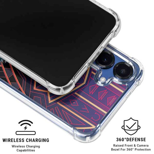 Marvel Black Panther Wakanda Salute Galaxy S25 Clear Case